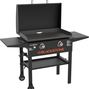 BLACKSTONE 28” Original Griddle Hood Side Shelves Powder Coated Steel Black