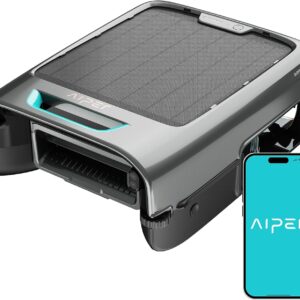 AIPER EcoSurfer S2 Solar Pool Skimmer Robot Smart Obstacle Avoidance 24/7 Cleaning App Control Gray