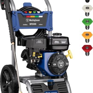 Westinghouse WPX3400 Gas Pressure Washer 3400 PSI 2.6 GPM Soap Tank Nozzles Car Home Cleaning